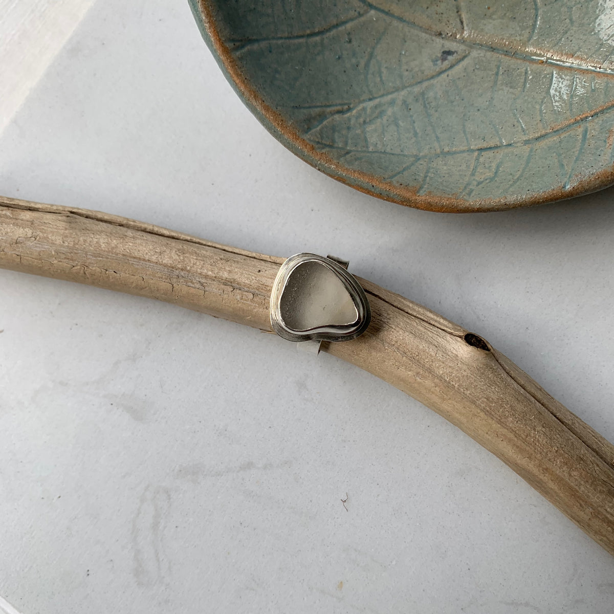 Sea glass ring