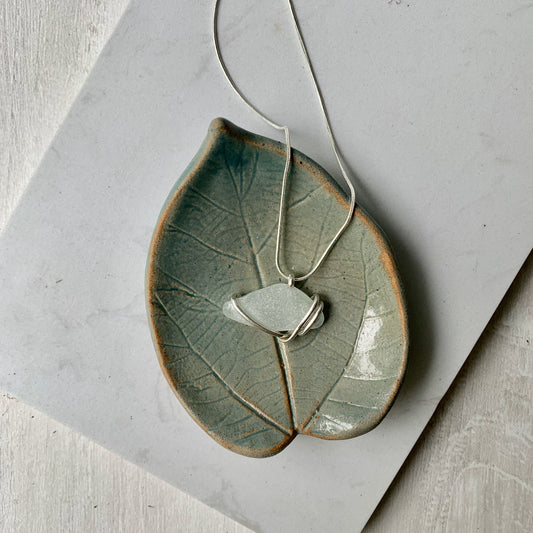 Sea glass wrap necklace