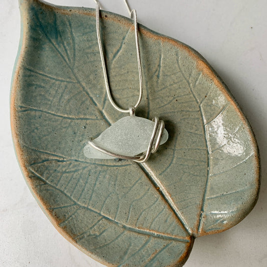 Sea glass wrap necklace