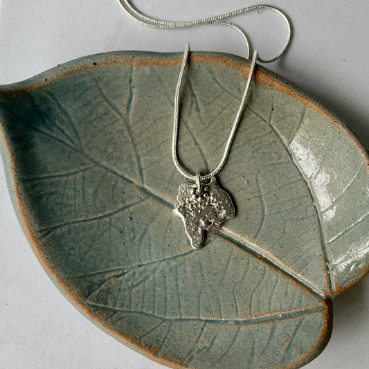 silver organic necklace