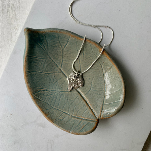 silver organic necklace