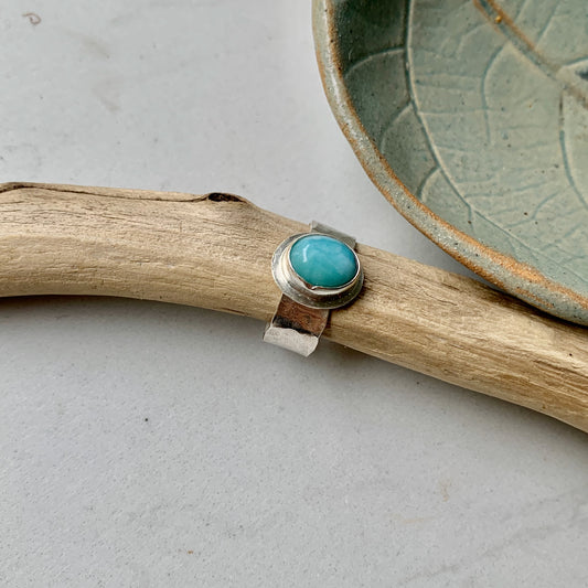 Larrimar silver ring