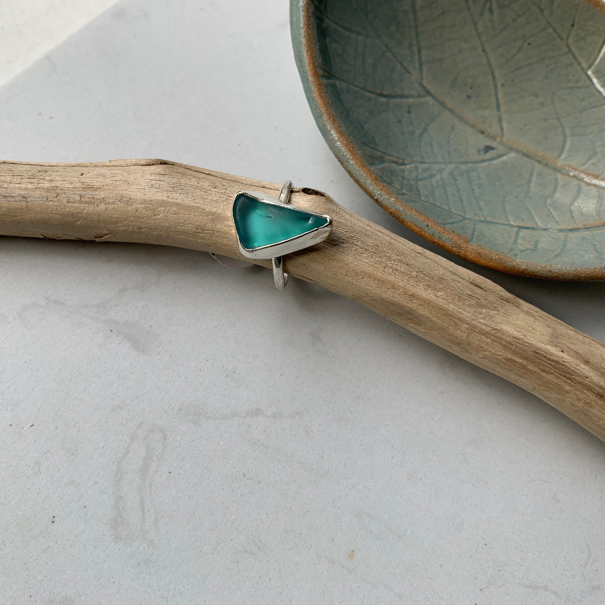 Sea glass ring