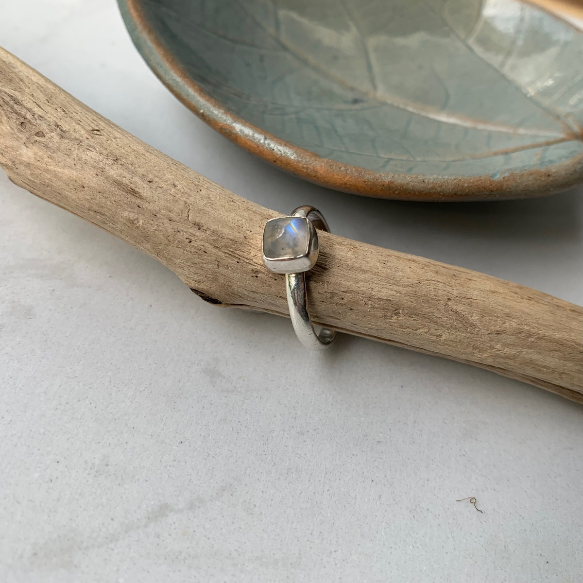 moonstone silver ring