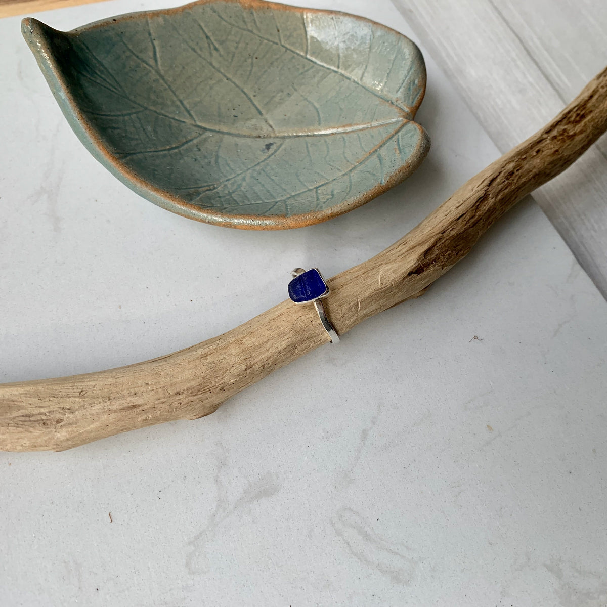 Sea glass ring