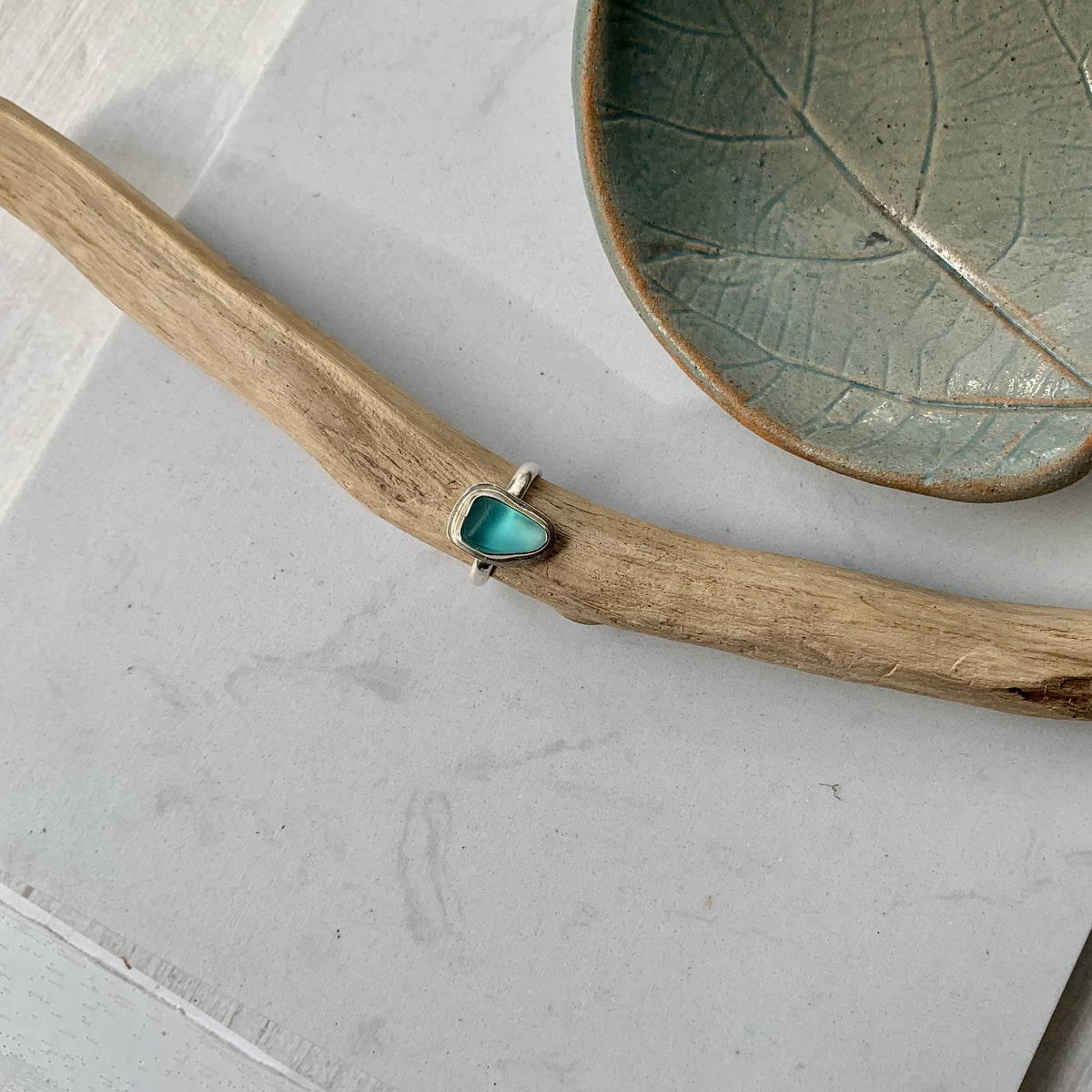 Sea glass ring