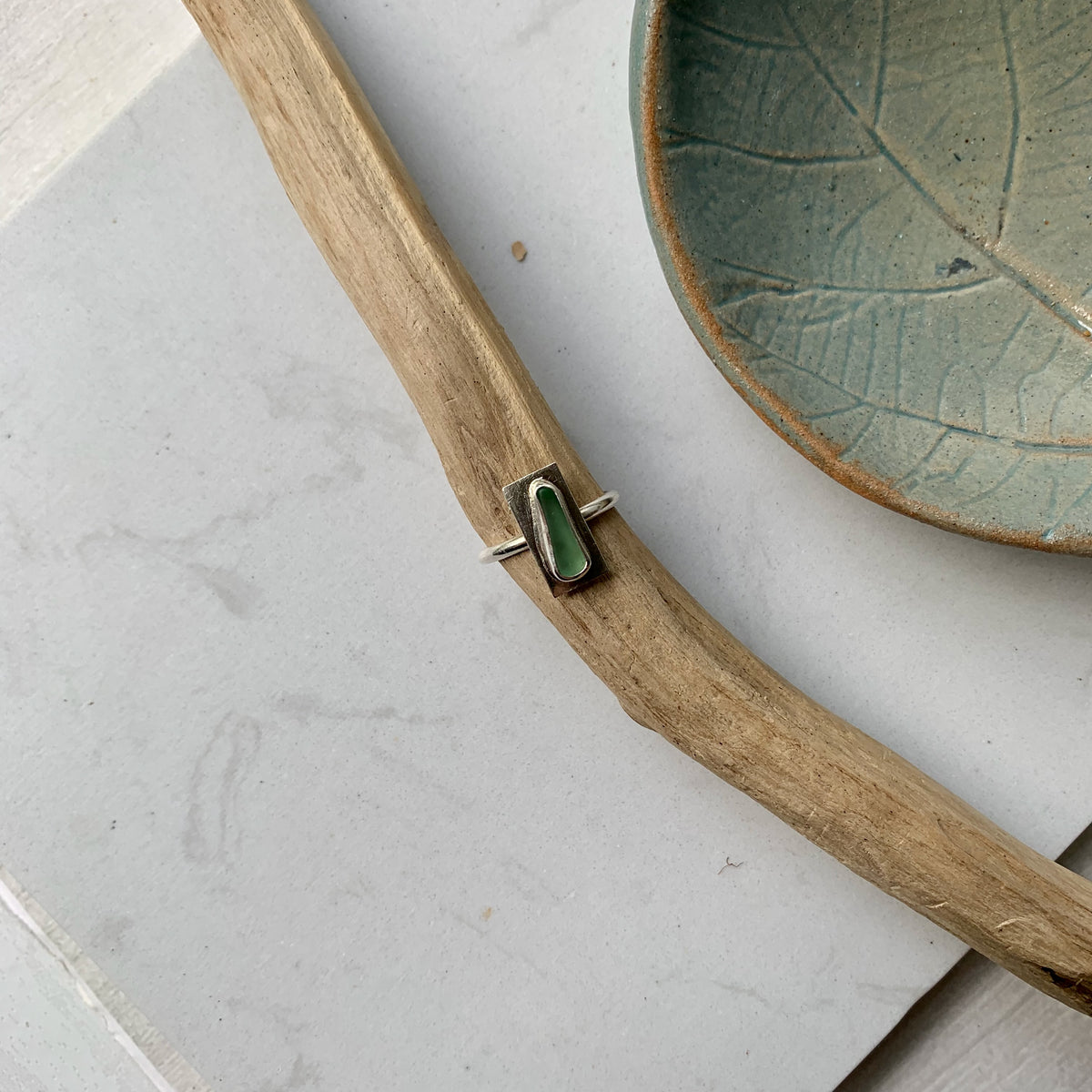 Sea glass ring