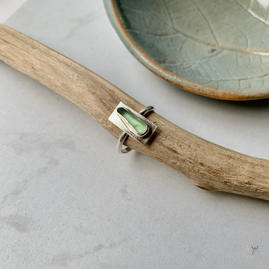 Sea glass ring