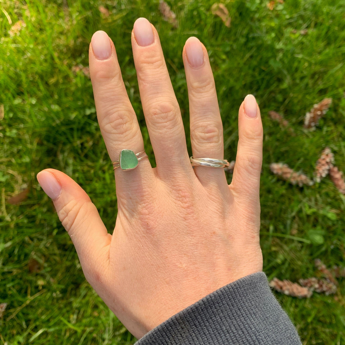 Sea glass ring