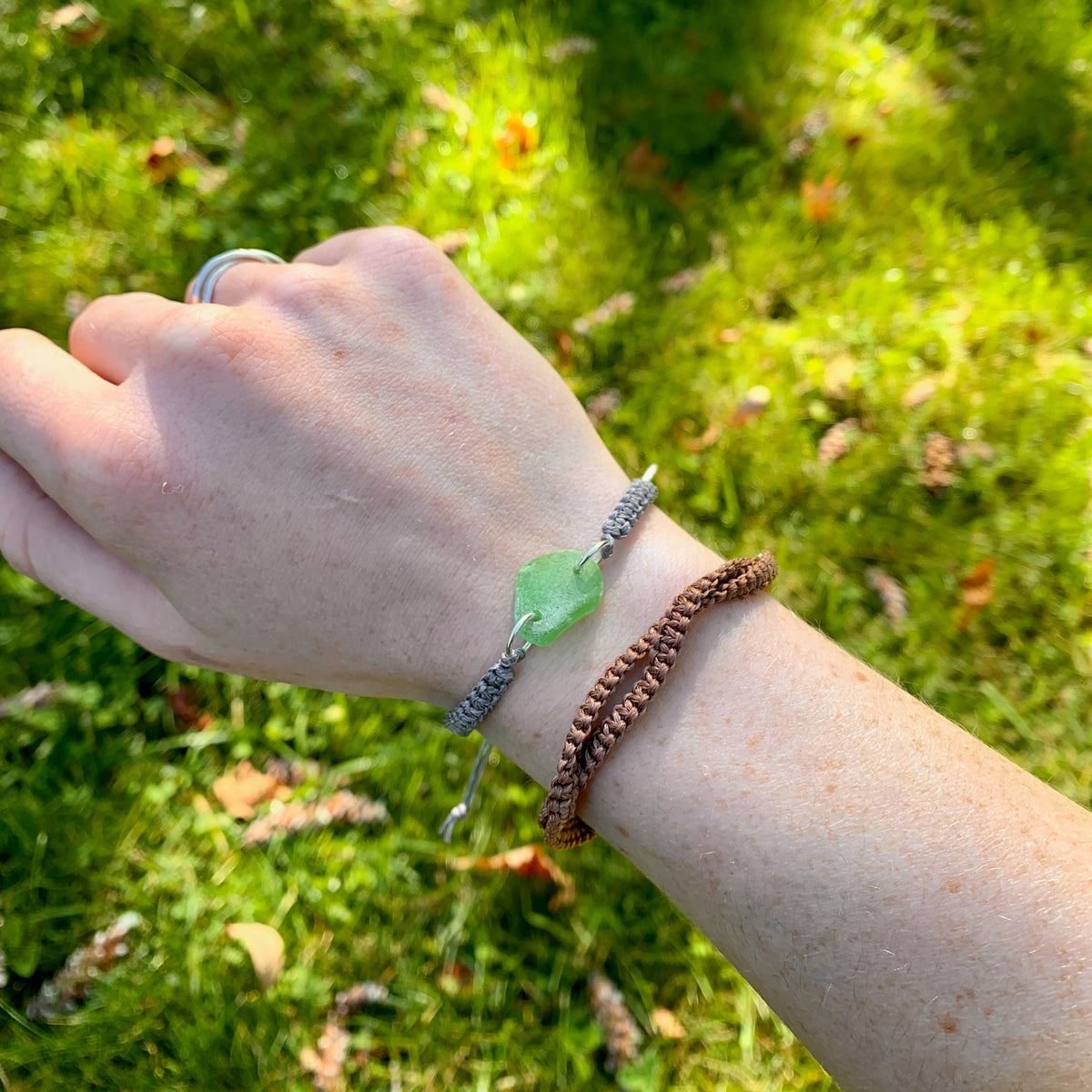 Sea glass bracelet