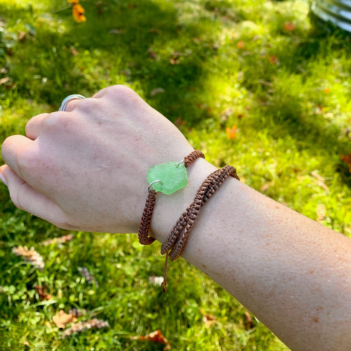 Sea glass bracelet