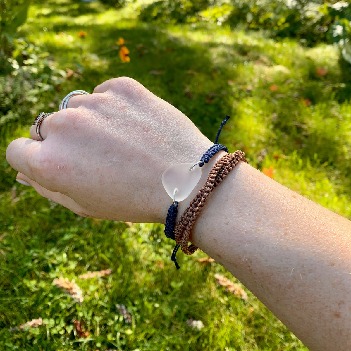 Sea glass bracelet