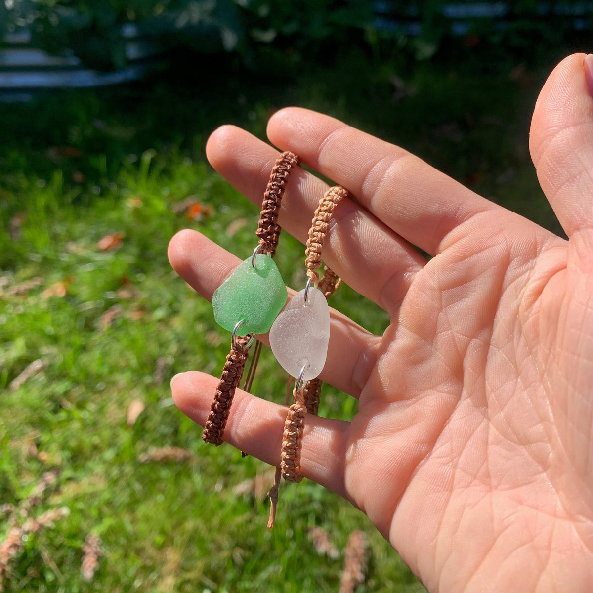 Sea glass bracelet