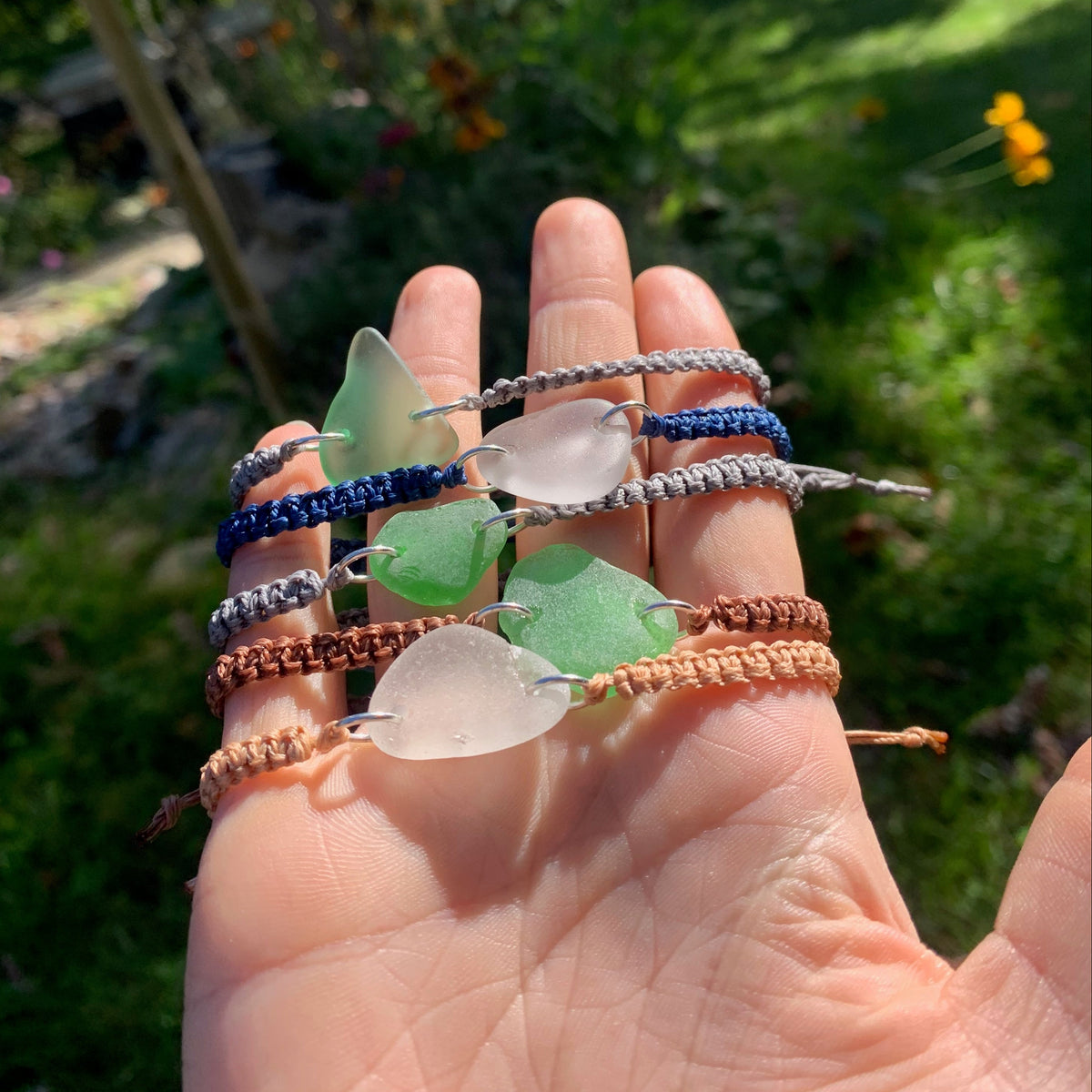 Sea glass bracelet